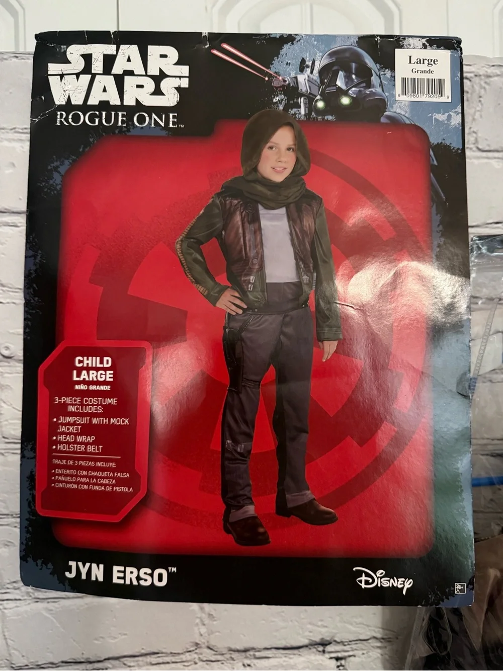Star Wars Jyn Erso Kids Costume - Green/Brown new Halloween girls large 12-14